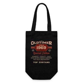 55. Geburtstag Oldtimer Juli 1969 Jahrgang 1969 - Geschenkbeutel für Flaschen - Schwarz - Vorne