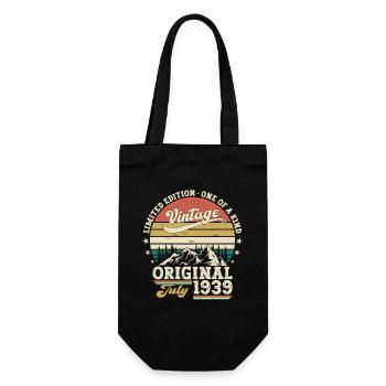 85th Birthday Original July 1939 Born 1939 - Gift Bag for Bottles - black - Front