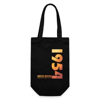 70th Birthday Original 1954 Vintage 1954 - Gift Bag for Bottles - black - Front