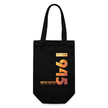 Original 1945 Jahrgang 1945 Geburtstag 1945 - Geschenkbeutel für Flaschen - Schwarz - Vorne