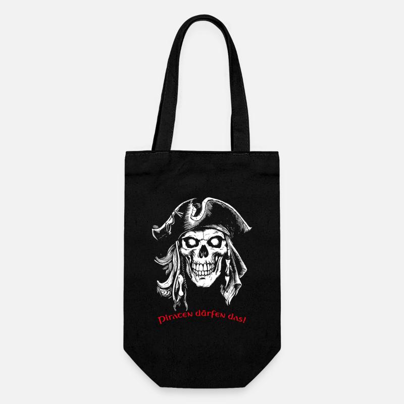 Crâne de pirate 07 2024 C Plan de travail 1 - Sac à bouteille - noir