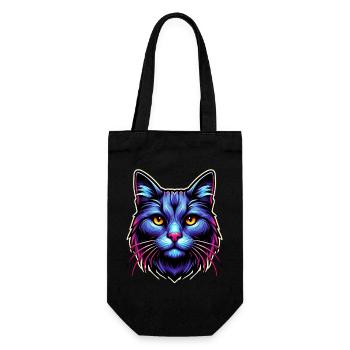 Cat - Gift Bag for Bottles - black - Front