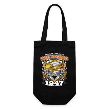 77th Birthday Original Vintage 1947 Craftsman - Gift Bag for Bottles - black - Front