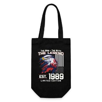 35. Geburtstag Baujahr 1989 Jahrgang 1989 Legende - Geschenkbeutel für Flaschen - Schwarz - Vorne