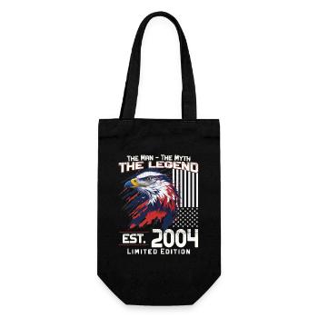 20th Birthday Year 2004 Vintage 2004 Legend - Gift Bag for Bottles - black - Front