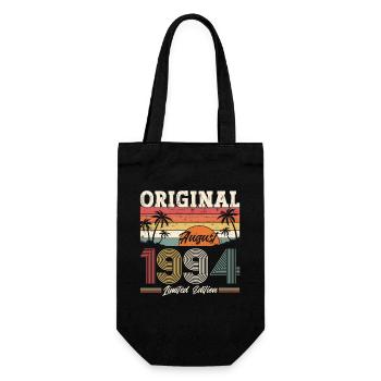 30th Birthday Original August 1994 Vintage 1994 - Gift Bag for Bottles - black - Front
