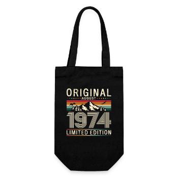 50e anniversaire Original août 1974 Né en 1974 - Sac à bouteille - noir - Devant