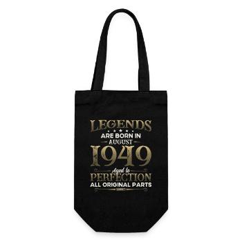 75th Birthday Original August 1949 Born 1949 - Gift Bag for Bottles - black - Front