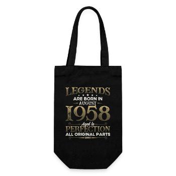 66th Birthday Original August 1958 Born 1958 - Gift Bag for Bottles - black - Front