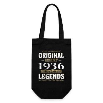 88e anniversaire Original août 1936 Né en 1936 - Sac à bouteille - noir - Devant