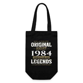40th Birthday Original August 1984 Vintage 1984 - Gift Bag for Bottles - black - Front
