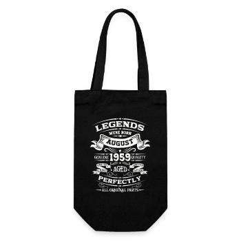 65. Geburtstag Original August 1959 Jahrgang 1959 - Geschenkbeutel für Flaschen - Schwarz - Vorne