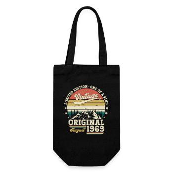 55th Birthday Original August 1969 Born 1969 - Gift Bag for Bottles - black - Front