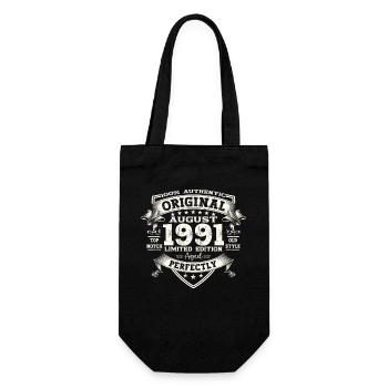 33rd Birthday Original Legend 1991 Vintage 1991 - Gift Bag for Bottles - black - Front