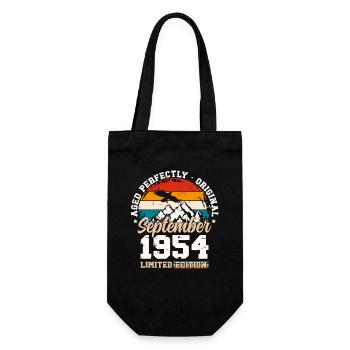 70th Birthday Original September 1954 Volume 54 - Gift Bag for Bottles - black - Front