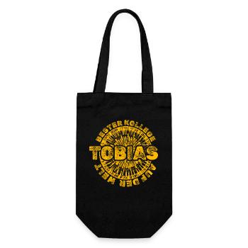 Arbeit Tobias - Geschenkbeutel für Flaschen - Schwarz - Vorne
