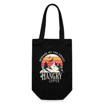 Beware of the hungry camper - Gift Bag for Bottles - black - Front