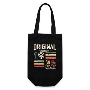 88th Birthday Vintage September 1936 Vintage 36 - Gift Bag for Bottles - black - Front