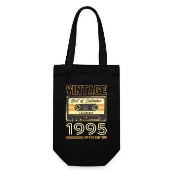 29e anniversaire Vintage septembre 1995 Cassette 95e - Sac à bouteille - noir - Devant