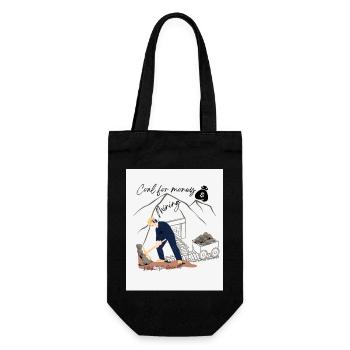 Mining Design - Gift Bag for Bottles - black - Front