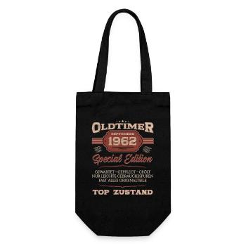 62. Geburtstag September Oldtimer 1962 Jahrgang - Geschenkbeutel für Flaschen - Schwarz - Vorne