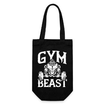 gorilla gym beast - Geschenkbeutel für Flaschen - Schwarz - Vorne