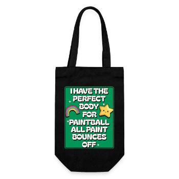 I have the perfect body for paintball, bounce ball - Gift Bag for Bottles - black - Front