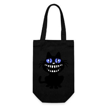 Crazy Monster Cat Halloween Horreur Dents Fun - Sac à bouteille - noir - Devant