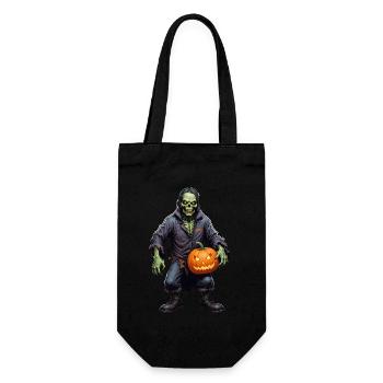 Halloween - Horreur zombie Horreur avec citrouille - Sac à bouteille - noir - Devant