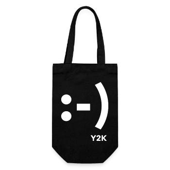 Smile Y2K White - Gift Bag for Bottles - black - Front