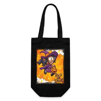 Cute Witch Halloween Trick Or Treat Fun - Gift Bag for Bottles - black - Front