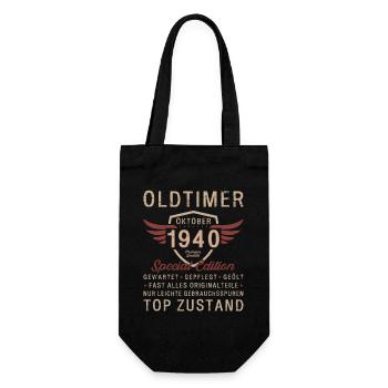 85. Geburtstag Oldtimer Oktober 1940 Jahrgang 04 - Geschenkbeutel für Flaschen - Schwarz - Vorne