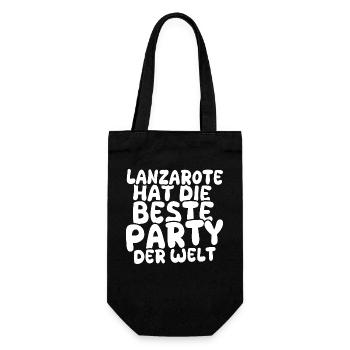 Urlaubsland Lanzarote - Geschenkbeutel für Flaschen - Schwarz - Vorne