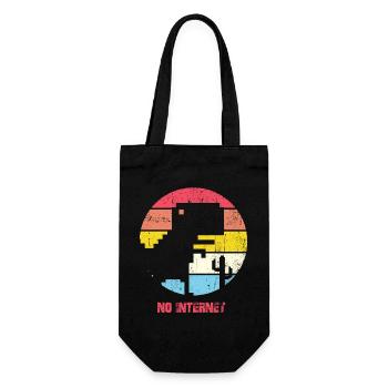 Kein Internet Sunset City Silhouette - Geschenkbeutel für Flaschen - Schwarz - Vorne