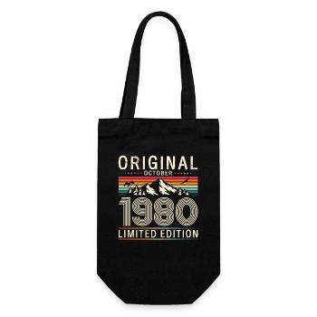 44ème Anniversaire Légende Octobre 1980 Vintage 80's - Sac à bouteille - noir - Devant