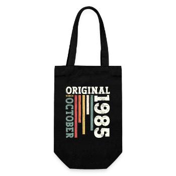 40. Geburtstag Original Oktober 1985 Jahrgang 85 - Geschenkbeutel für Flaschen - Schwarz - Vorne
