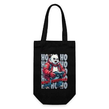 Evil Snowman Playing Christmas - Gift Bag for Bottles - black - Front