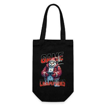 Game Like Champions Mit Totenkopf und Controller - Geschenkbeutel für Flaschen - Schwarz - Vorne