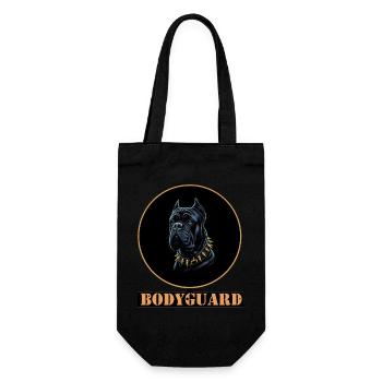 Bullmastiff Chien avec Collier à Pointes - noir - Sac à bouteille - noir - Devant