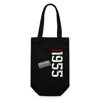 70th Birthday Original December 1955 Volume 55 - Gift Bag for Bottles - black - Front