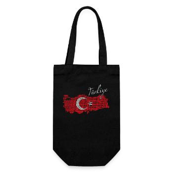 Türkiye Türkei - Geschenkbeutel für Flaschen - Schwarz - Vorne