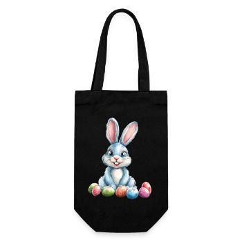 Osterhase - Geschenkbeutel für Flaschen - Schwarz - Vorne