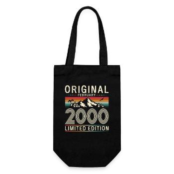 25ème anniversaire cadeau mari Original février 2000 - Sac à bouteille - noir - Devant