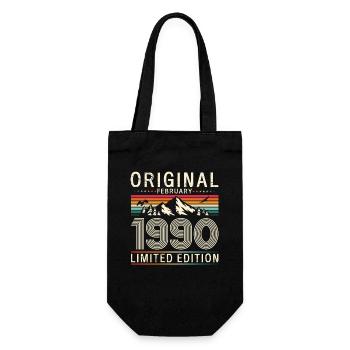 35ème anniversaire cadeau mari Original février 1990 - Sac à bouteille - noir - Devant