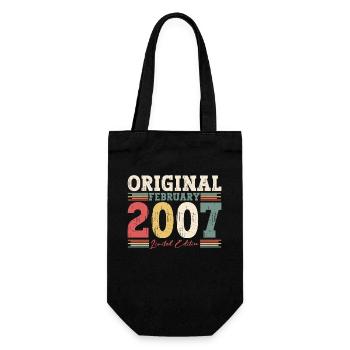 18ème anniversaire cadeau mari Original février 2007 - Sac à bouteille - noir - Devant