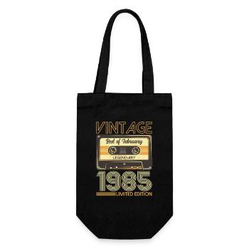 Cassette 40ème Anniversaire Février Millésime 1985 - Sac à bouteille - noir - Devant