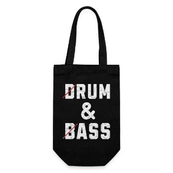 Drum and Bass - Rum und Arsch - Geschenkbeutel für Flaschen - Schwarz - Vorne