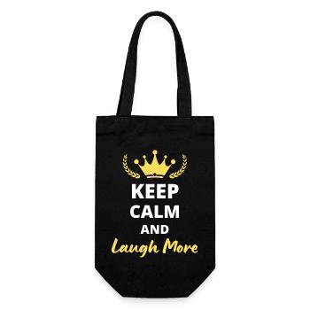 Keep Calm and Laugh More - Sac à bouteille - noir - Devant
