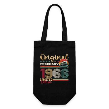 59ème anniversaire cadeau mari Original février 1966 - Sac à bouteille - noir - Devant