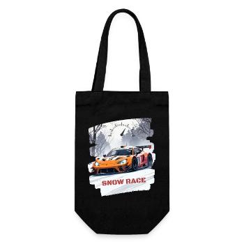 SNOW RACE - Gift Bag for Bottles - black - Front